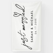 Banderoles Moderne juste marié Élégant Mariage de calligraphi (Vertical)