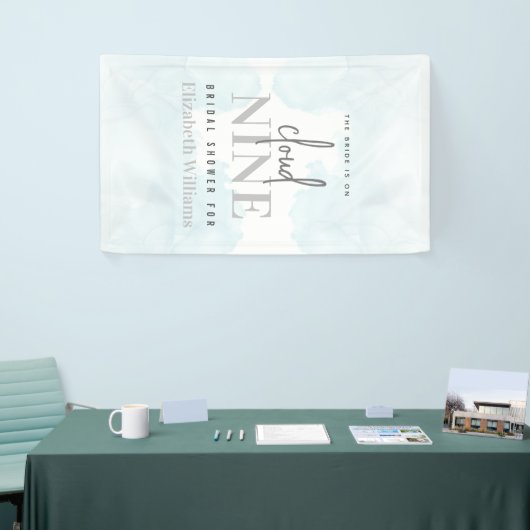 Banderoles Moderne La Mariée est sur Cloud Neuf Affiches de b (Salon professionnel)