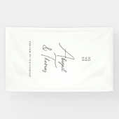 Banderoles Moderne, minimal, blanc, mariage (Horizontal)