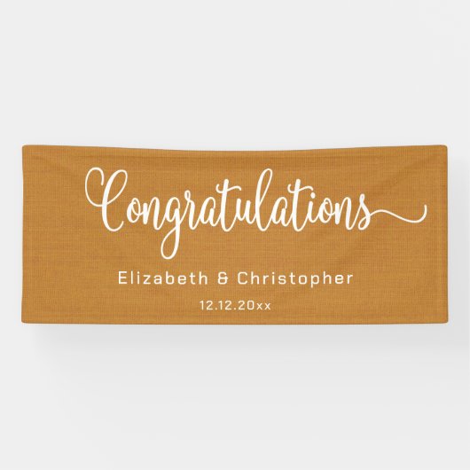 Banderoles Moderne minimaliste Simple Orange Félicitations (Horizontal)