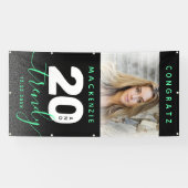 Banderoles Moderne Mint Green 20 et tendance (Horizontal)