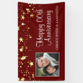 Banderoles Moderne N'Importe Quel Anniversaire Ruby Red Gold  (Vertical)