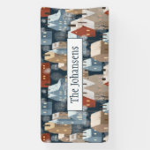 Banderoles Moderne Nordic Whimsical Scandi Winter Town Motif (Verticale)