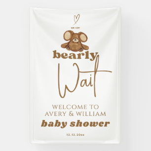 Banderoles Moderne nous pouvons attendre Baby shower