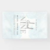 Banderoles Moderne Panneau de Bienvenue de la Mariée sur un N (Horizontal)