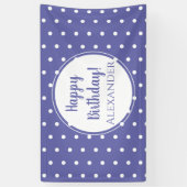 Banderoles Moderne Periwinkle Pois Joyeux anniversaire (Vertical)