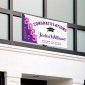 Banderoles Moderne Pink Purple Graduation Classe de 2025 Part (Bâtiment extérieur)