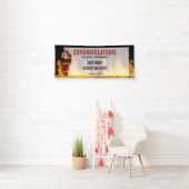 Banderoles Moderne pompier Flames retraite (En situation)