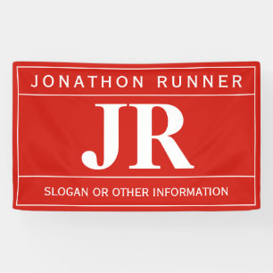 Banderoles Moderne Professionnel Gras   Rouge & Blanc