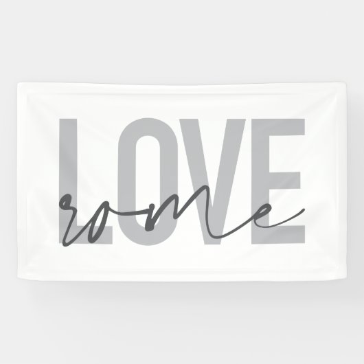 Banderoles Moderne, simple, cool, design urbain Aimer Rome (Horizontal)
