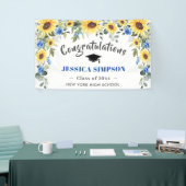 Banderoles Moderne Sunflowers Eucalyptus Graduation 2024 (Salon professionnel)