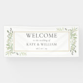 Banderoles Moderne verdure Foliage Accueil Mariage (Horizontal)