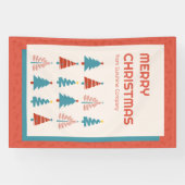 Banderoles Moderne Vibrant Joyeux Arbres de Noël Société (Horizontal)