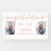 Banderoles Modernité Script Calligraphie Graduation 2 Photo (Horizontal)