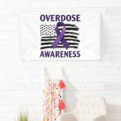 Banderoles Mois de sensibilisation à la surdose Étiquette amé (En situation)