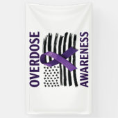 Banderoles Mois de sensibilisation à la surdose Étiquette amé (Vertical)