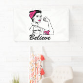 Banderoles Mois de sensibilisation au cancer du sein Croyance (En situation)