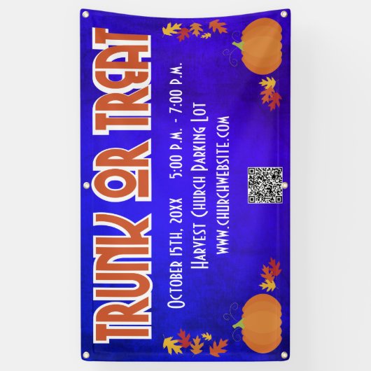 Banderoles Moissonner Code QR Trunk ou Traiter (Vertical)
