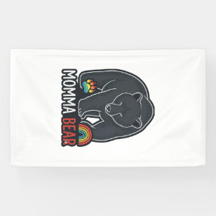 Banderoles Momma Bear Rainbow Vintage Engraving Conception de
