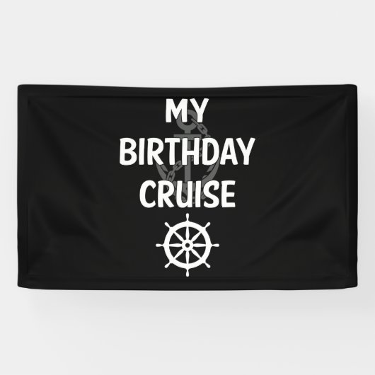 Banderoles Mon bateau de croisière d'anniversaire (Horizontal)