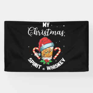Banderoles Mon Esprit De Noël Est Un Whiskey Boire