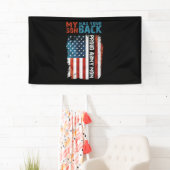 Banderoles Mon Fils A Ton Dos Fier Maman Armée (En situation)