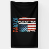 Banderoles Mon Fils A Ton Dos Fier Maman Armée (Vertical)