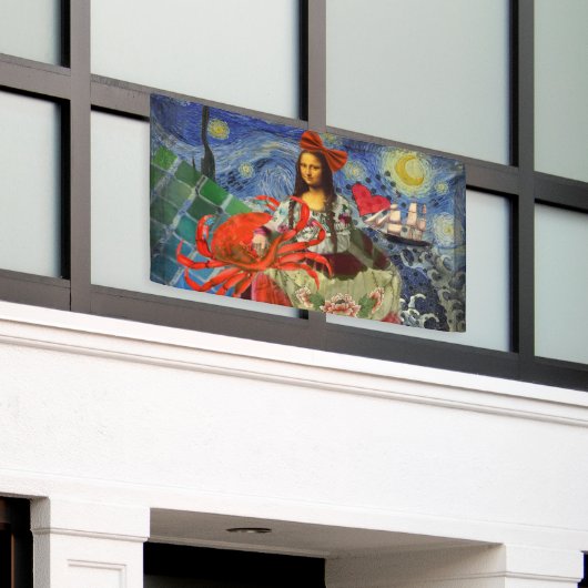 Banderoles Mona Lisa Fun Zodiac Whimsical (Bâtiment extérieur)
