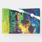 Banderoles Mondes Zombie Galaxie d'Halloween (Horizontal)