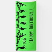 Banderoles Monkey Troop Joyeux Anniversaire avec Année (Vertical)