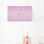 Banderoles Monogramme de chevauchement unique | Lavande douce (Insitu)