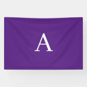 Banderoles Monogramme de lettre initiale style moderne violet (Horizontal)