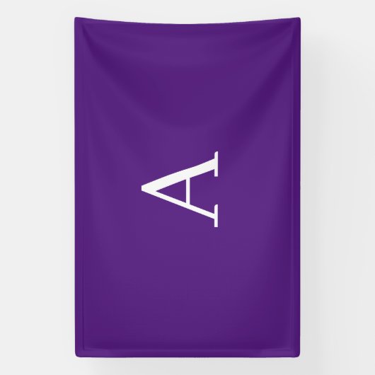 Banderoles Monogramme de lettre initiale style moderne violet (Verticale)