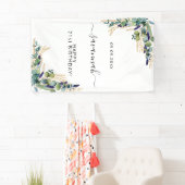 Banderoles Monogramme d'or de l'eucalyptus (En situation)