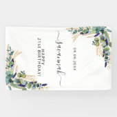 Banderoles Monogramme d'or de l'eucalyptus (Horizontal)