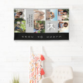 Banderoles Monogramme et devis personnalisé Collage de photos (En situation)