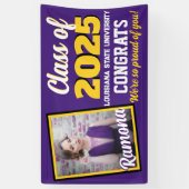 Banderoles Monogramme et photo violet et or (Vertical)