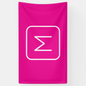 Banderoles Monogramme Initial Simple & Moderne | Rose & Blanc (Vertical)