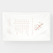 Banderoles Monogramme, Mariage, Bienvenue et ordre de l'événe (Horizontal)