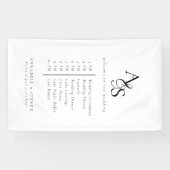 Banderoles Monogramme, Mariage, Bienvenue et ordre de l'événe (Horizontal)