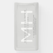 Banderoles Monogramme masculin, affaires grises (Verticale)