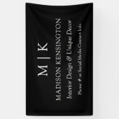 Banderoles Monogramme minimaliste ou ajouter un logo Business (Vertical)