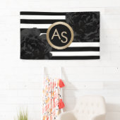 Banderoles Monogramme moderne de coiffeur de maquilleur (En situation)