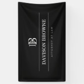 Banderoles Monogramme professionnel noir (Vertical)