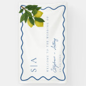 Banderoles Monogrammes Citrus citron, Mariage frontalier de l (Vertical)