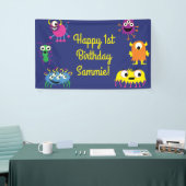 Banderoles Monster Cute Funny Anniversaire Thème de fête (Salon professionnel)