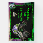 Banderoles Monster Jam - Anniversaire d'invasion Alien (Verticale)
