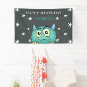 Banderoles Monster Thème Anniversaire (En situation)