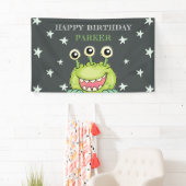 Banderoles Monster Thème Anniversaire (En situation)