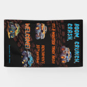 Banderoles Monster Truck Bash Boy 10e fête d'anniversaire (Horizontal)